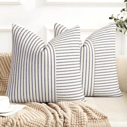 YCOLL Farmhouse Pillow Covers 18x18, Modern Accent Square Throw Pillow Covers by PillowCoversExpert
