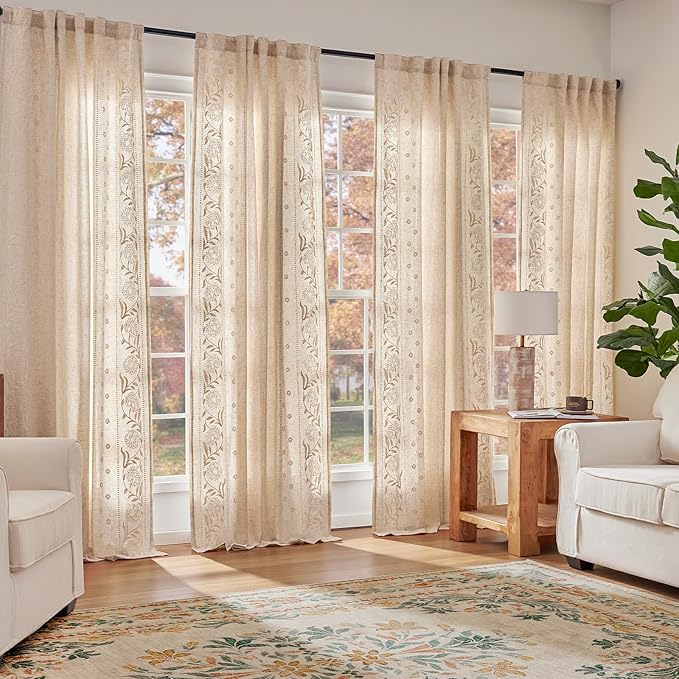 jinchan Winslow Lined Linen Curtains - Image 3