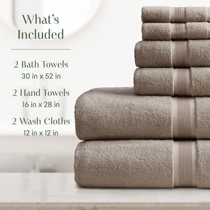 springtree home luxury bamboo rayon bath towel set shown in use