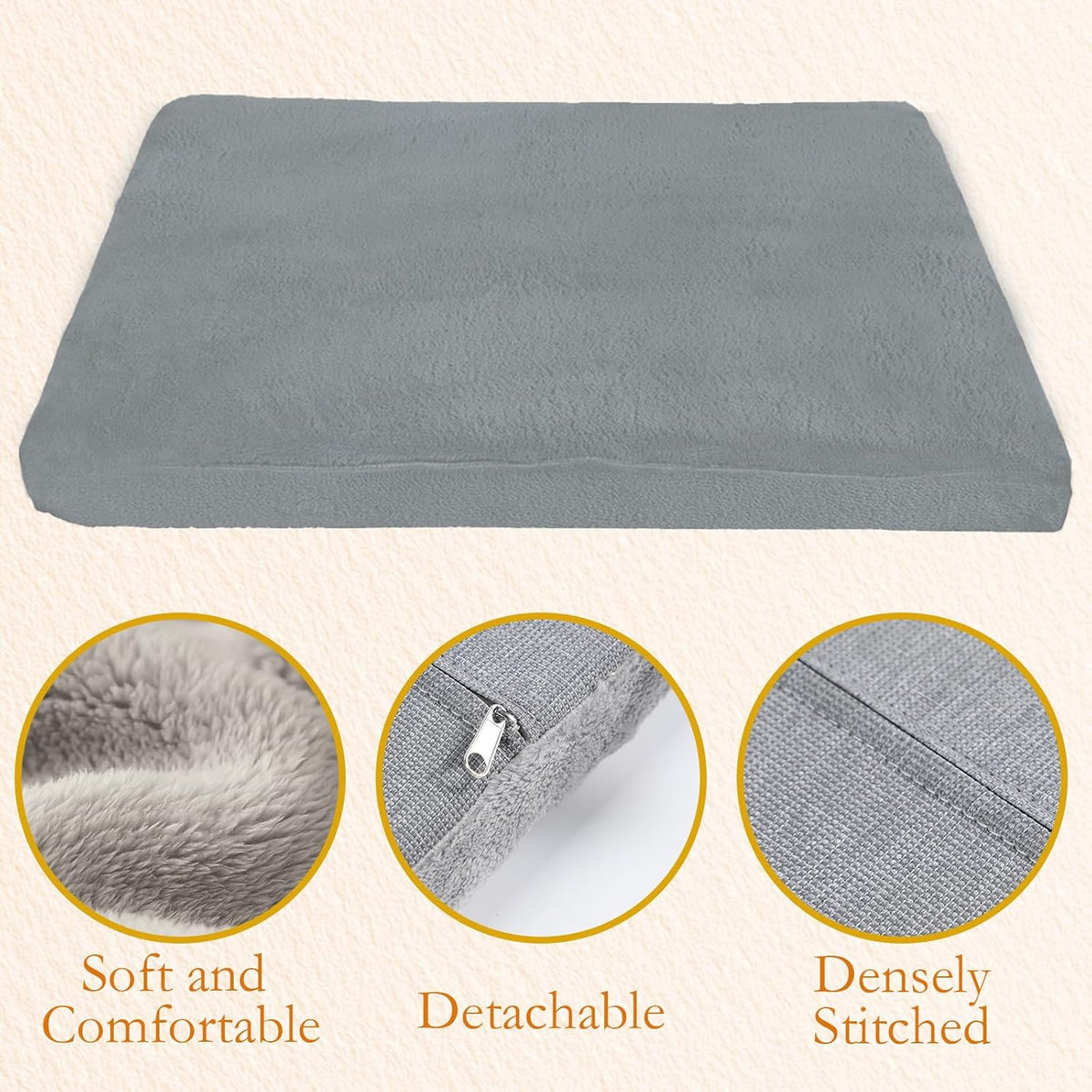 dog sofa bed, elevated dog couch with washable, close-up detail