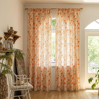 ENJOYBRIDAL Floral 84 Inch Curtains - Image 2