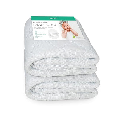 Newton Baby Waterproof Crib Mattress Pad | Ultra-Breathable Quilted Layer by newton