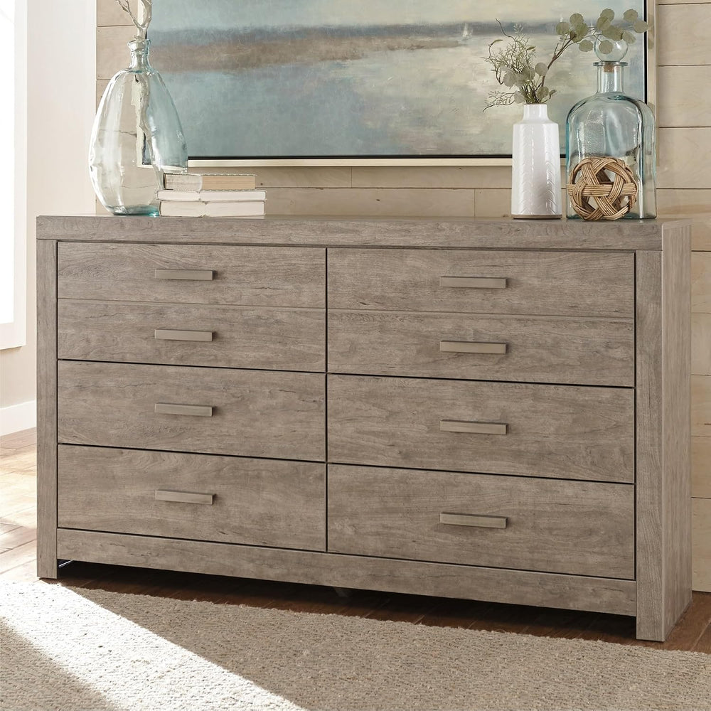 Signature Design by Ashley Culverbach Scandinavian 6 Drawer Dresser, Weathere...
