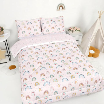 Twin Size Toddler Bedding Set for Girls 5 Piece Toddler Girl Bedding, Super by CARUILI