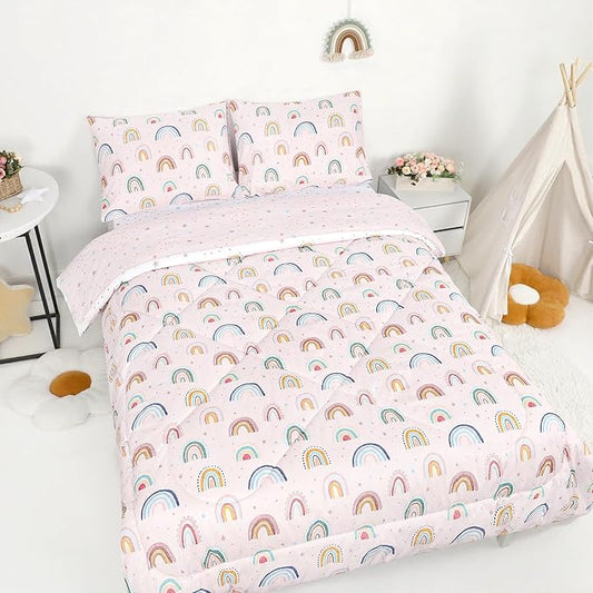 Twin Size Toddler Bedding Set for Girls 5 Piece Toddler Girl Bedding, Super by CARUILI