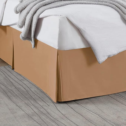 Nestl Light Brown Twin Bed Skirt by Nestl