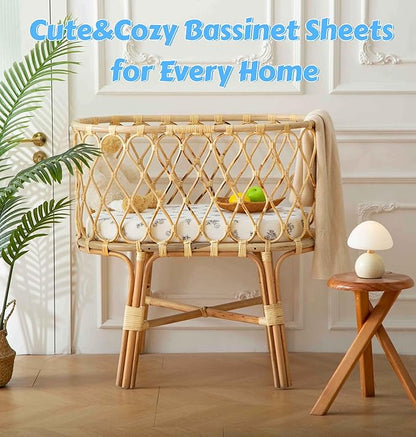 SDY Jersey Bassinet Sheets for Baby Boys and Girls, 32 "x 16 "x 4", 2 Pack - Image 8