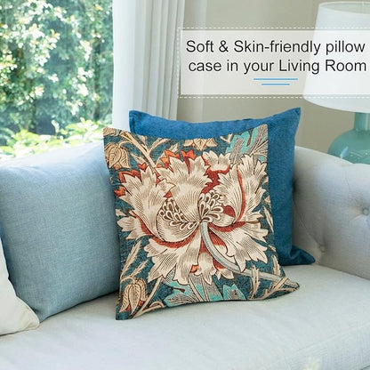 William Morris Floral Original Throw Pillow Covers Boho Chic Retro Floral Cozy - Image 5