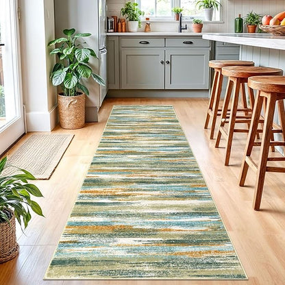 Modern Abstract Runner Rug 2.6x10 - Image 2