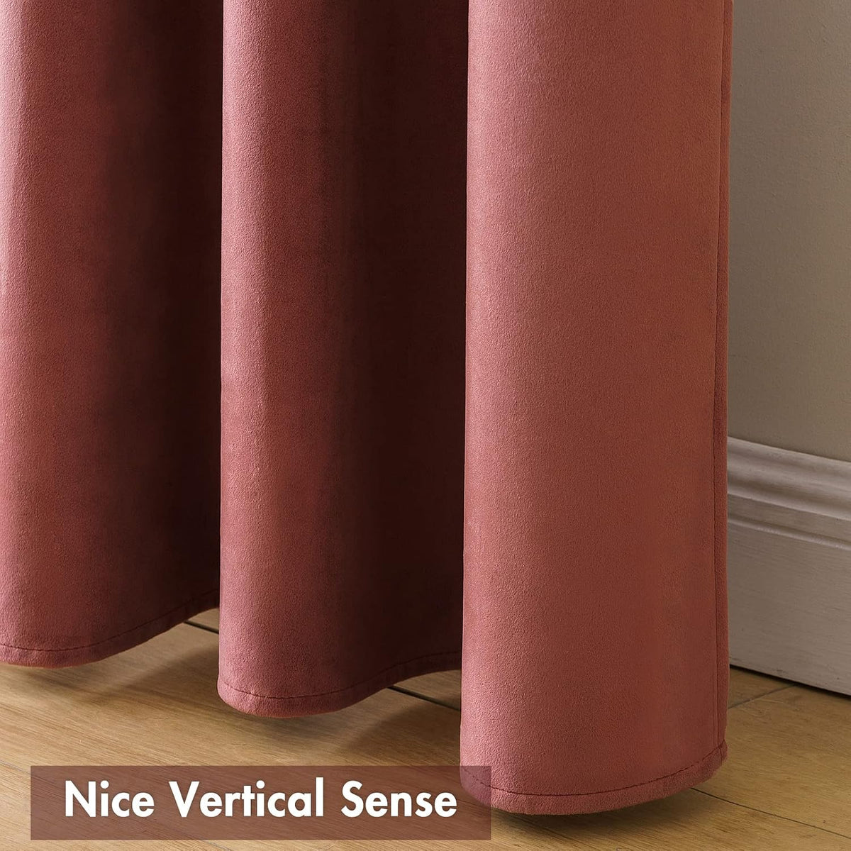 miulee dusty rose pink velvet room darkening curtains on a desk or shelf