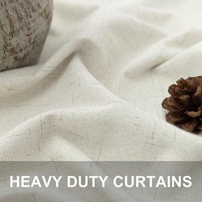 Pitalk Natural Linen Blackout Curtains - Image 3