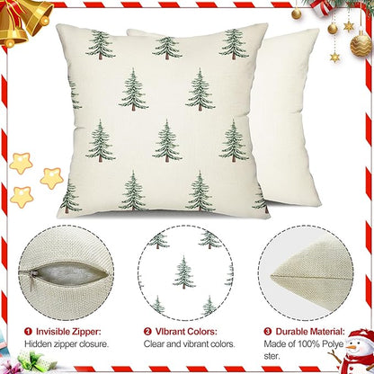 DFXSZ Christmas Pillow Covers 18x18 inch Set of 2 Christmas Tree Decorative - Image 6