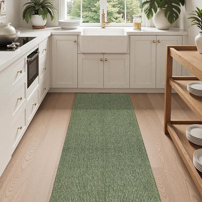 Uphome Kitchen Runner Rug, Low Pile Woven Cotton Modern Carpet Runners - Image 6