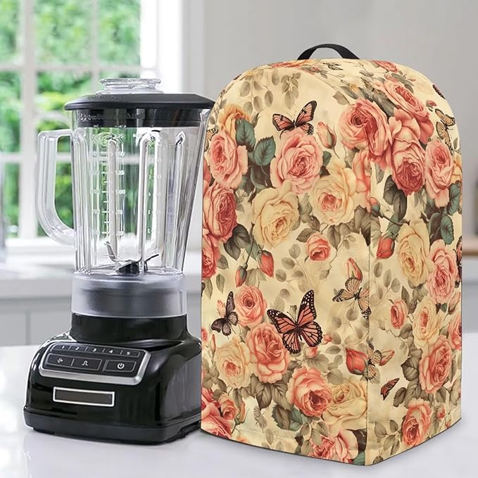 Vintage Roses Butterfly Blender Dust Cover Stand Mixer or Coffee Maker by Annejudy