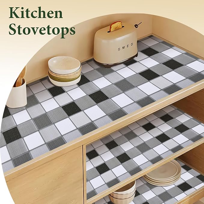 Drawer and Shelf Liner for Kitchen Cabinet: 17 in X 30 Ft Non Slip Waterproof - Image 3