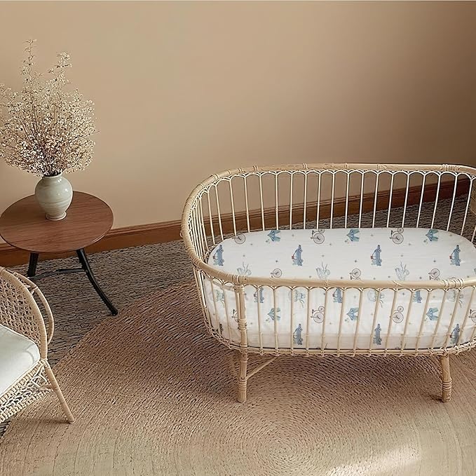 Muslin Bassinet Fitted Sheets, 2 Pack - Image 3