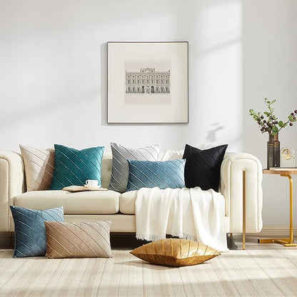 GIGIZAZA Decorative Velvet Pillow Covers 20x20, Living Room Square Cushion - Image 7
