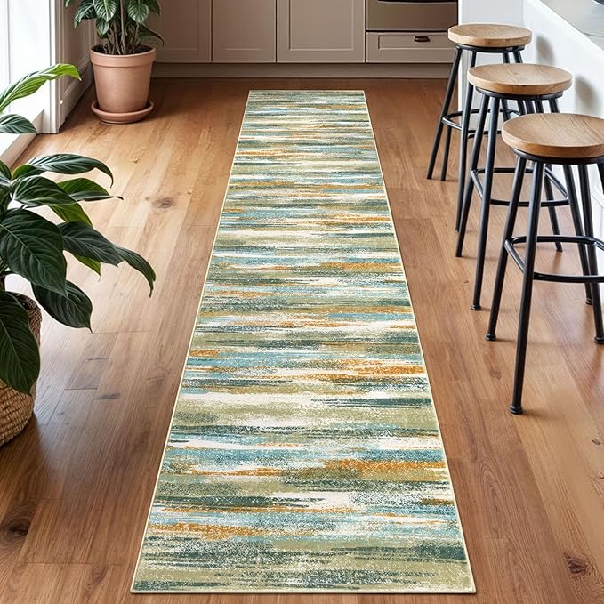 Modern Abstract Runner Rug 2x10 - Image 2