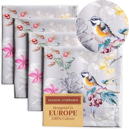 Maison d' Hermine Cloth Napkins Set of 4 100% Cotton by MaisondHermine