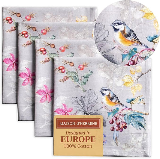 Maison d' Hermine Cloth Napkins Set of 4 100% Cotton by MaisondHermine