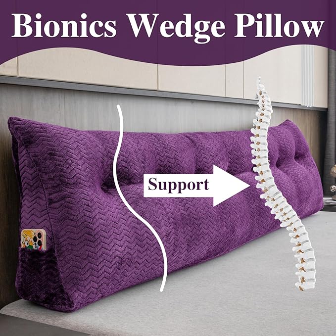 Large Bolster Triangular Headboard Wedge Backrest Positioning Support Bed Rest - Image 5