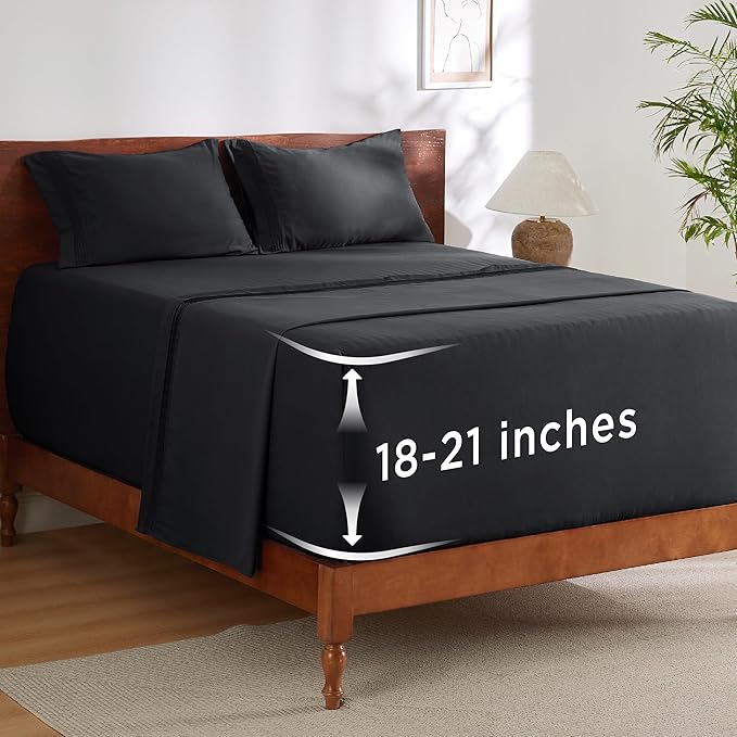 Bedsure Deep Pocket King Sheet Set by BEDSURE