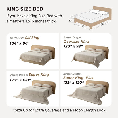 bedsure oversized king comforter prewashed bedding set 3pcs, close-up detail