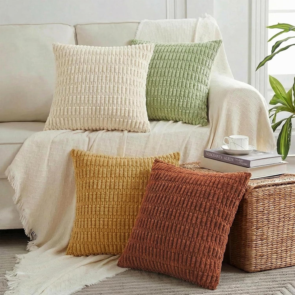Fancy Homi 4 Packs Decorative Throw Pillow Covers for Living Room Couch Bed, ...