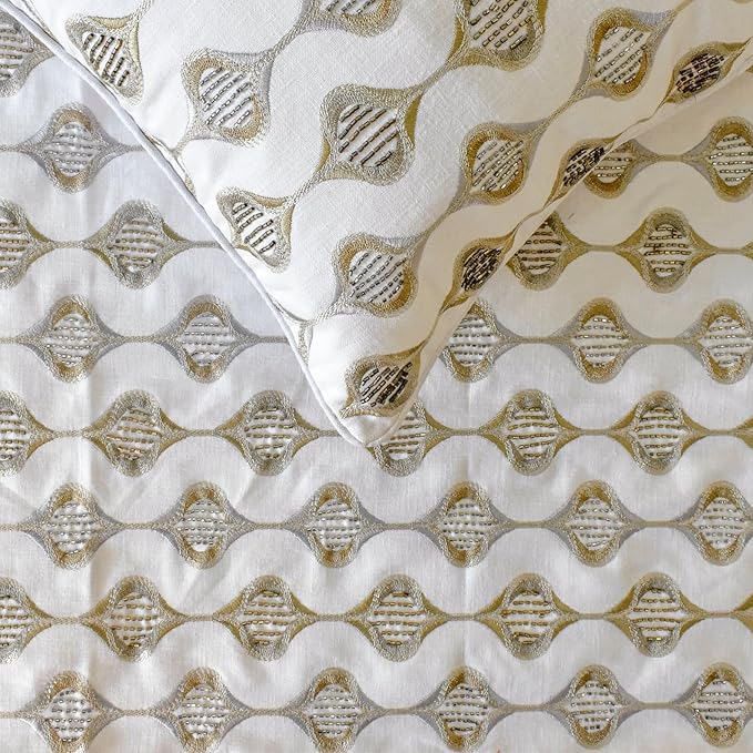 Mahsa Beige Decorative Bed Runner CA King 86"x18" - Image 4