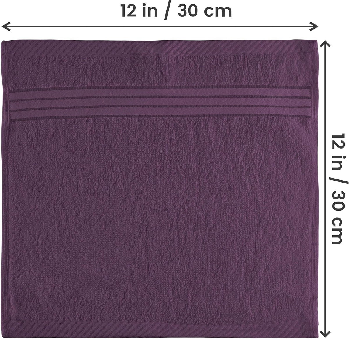 utopia towels 12 pack premium wash cloths, 12x12, close-up detail