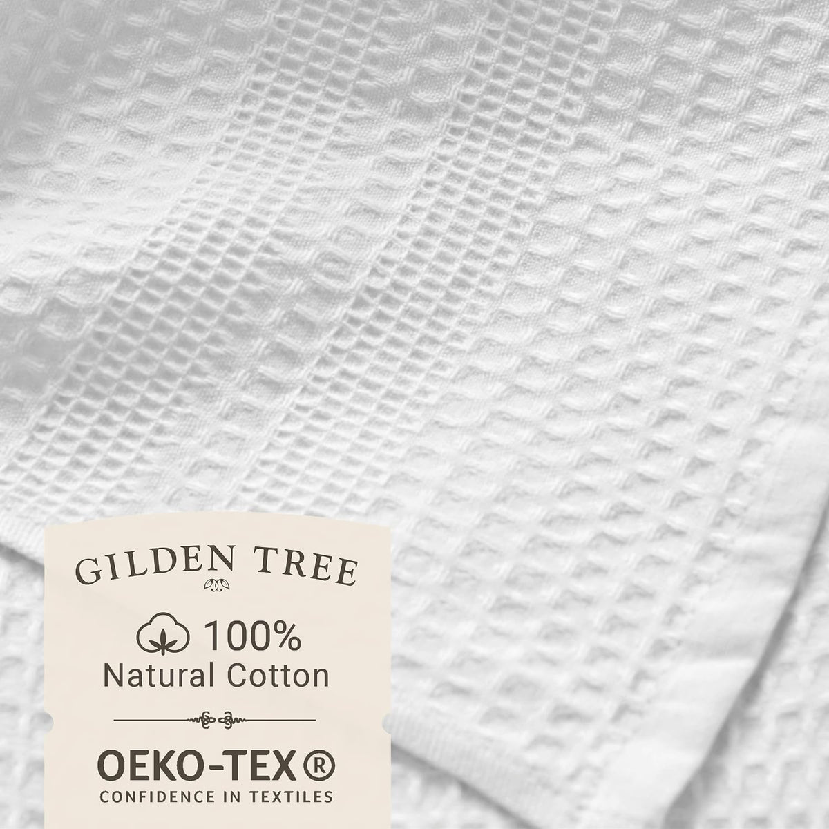gilden tree waffle towels for bathroom, 100% cotton shown in use