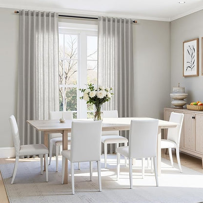 Nanspring Extra Long Light Gray Curtains 108 Inch Length 2 Panels Set - Image 7