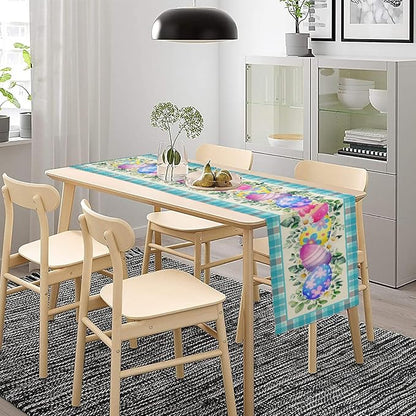 Easter Table Runner, Easter Eggs Linen Farmhouse Table Runners, Easter Kitchen - Image 7