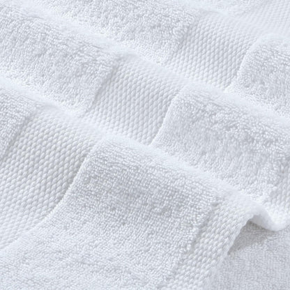 white bath towels 24x50 inch, 6 pack, front angle view