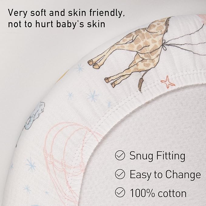 Muslin Bassinet Fitted Sheets, 2 Pack - Image 5