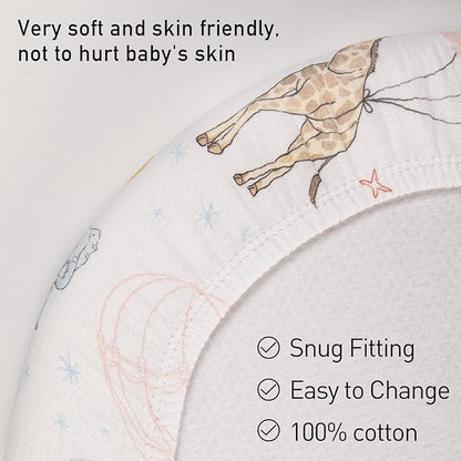Muslin Bassinet Fitted Sheets, 2 Pack - Image 5