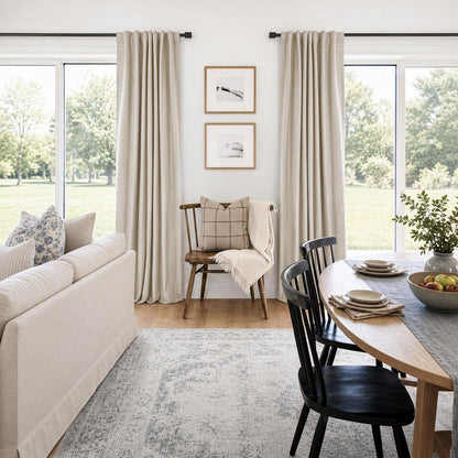 linen total blackout curtains for bedroom living room, package contents