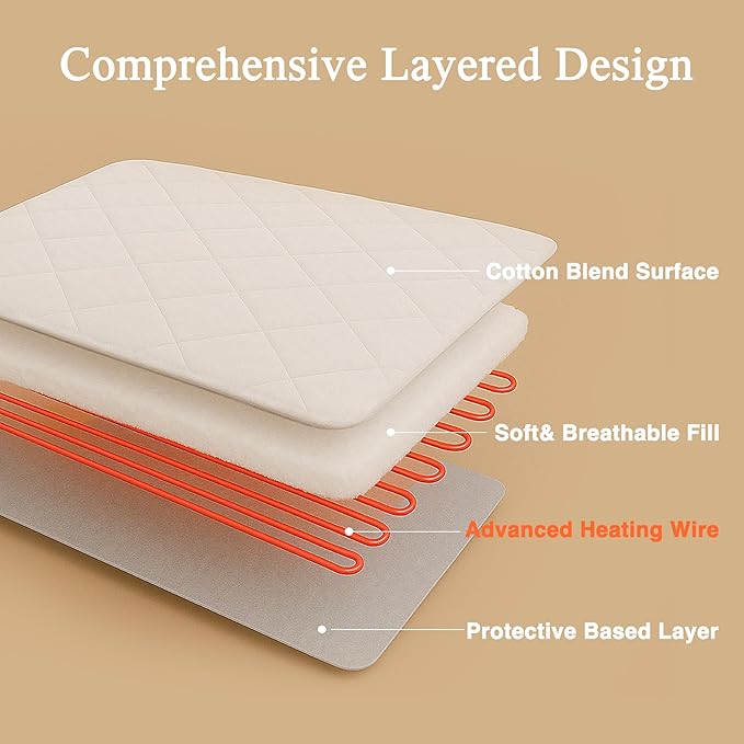 Beautyrest Cotton Blend Heated Mattress Pad Secure Comfort Technology - Image 7