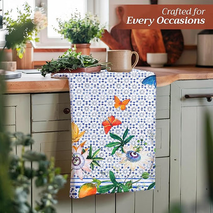 Maison d' Hermine Kitchen Towels Set of 3 100% Cotton 27.50" x 20" Reusable - Image 5