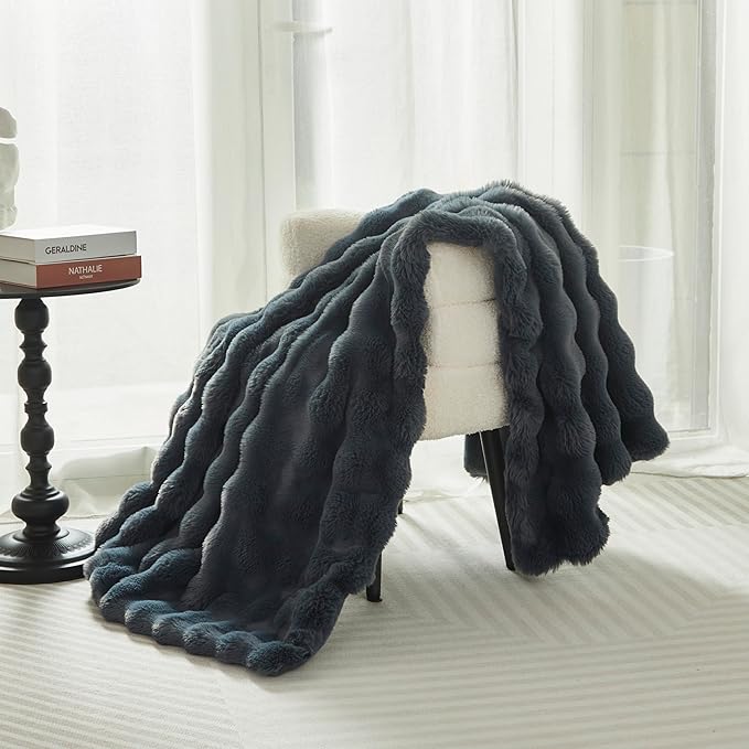 Faux Fur Throw Blanket for Couch Cozy Fuzzy Soft Plush Thick Fluffy Fleece - Image 5