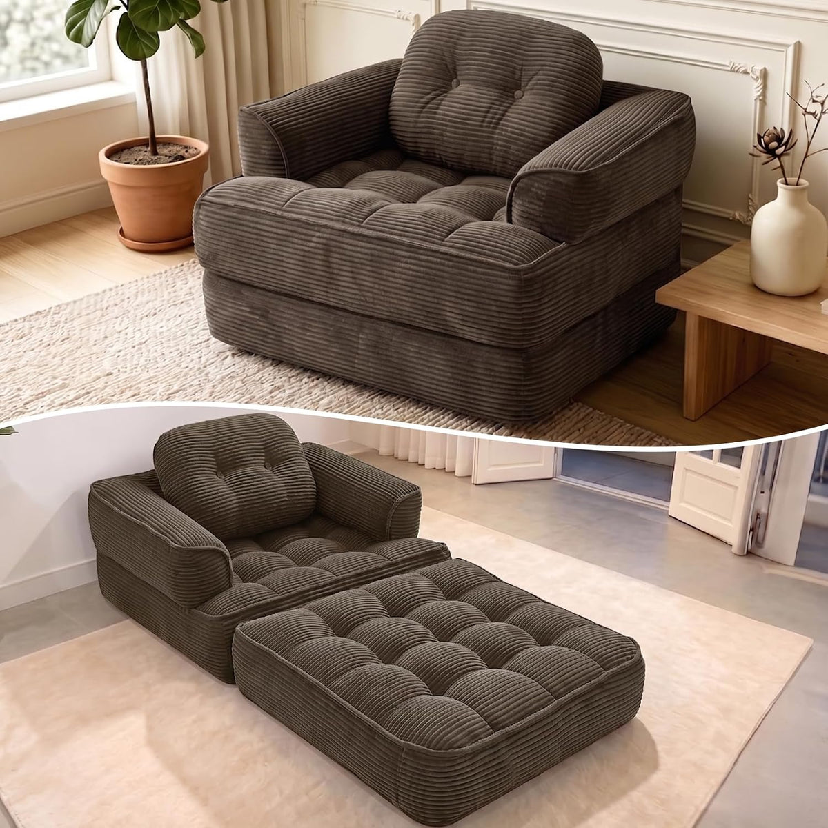 folding sofa bed, 2-in-1 convertible sleeper chair for, main product view