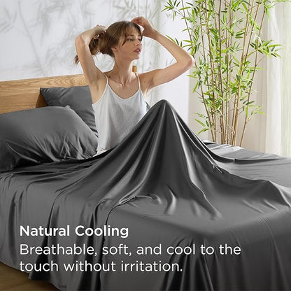 Bedsure Full Size Bed Sheets, Cooling Sheets, Rayon Derived from Bamboo - Image 4