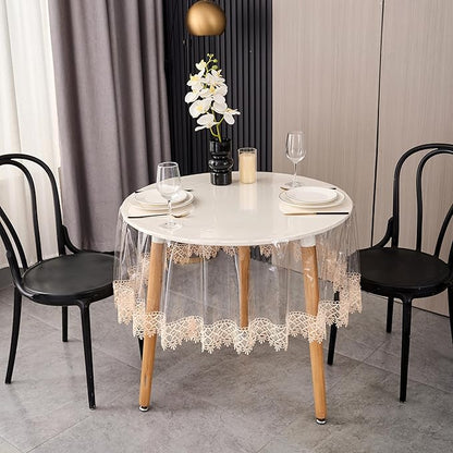 Clear Vinyl Tablecloth Protector Waterproof/Oil-Proof PVC Table Cloth - Image 3