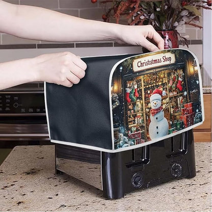 ZFRXIGN Christmas Snowman Toaster Cover 4 Slice Wide Slot Small Appliance - Image 2