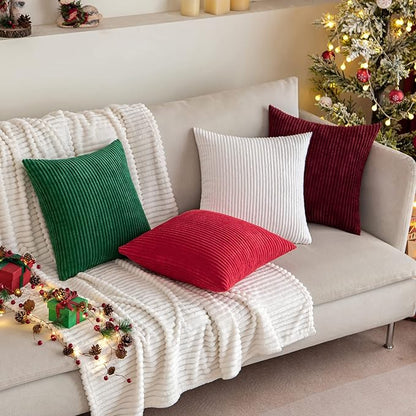 MIULEE Winter Pack of 2 Corduroy Pillow Covers Super Soft Throw Pillow Covers - Image 8