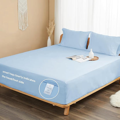 Sunflower Twin Fitted Sheet, 1-Piece Deep Pocket Fitted Bottom Sheet 15" - Image 7
