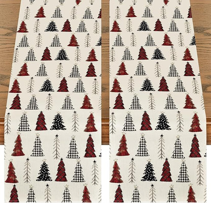 Artoid Mode Xmas Tree 2PCS Christmas Table Runner, Seasonal Winter Kitchen by ArtoidMode