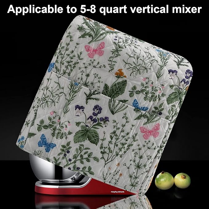 Stand Mixer Cover, Floral and Plants Kitchen Mixer Cover Compatible - Image 6