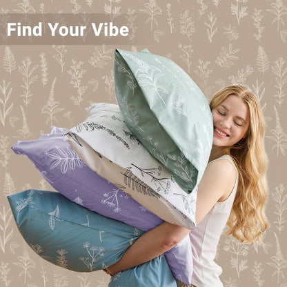 muxhomo duvet cover queen size, 3-piece floral taupe showing dimensions