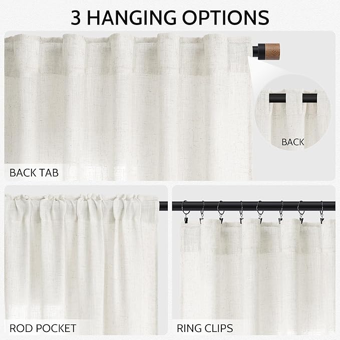 Nanspring Extra Long 108 Inch Curtains - Image 2